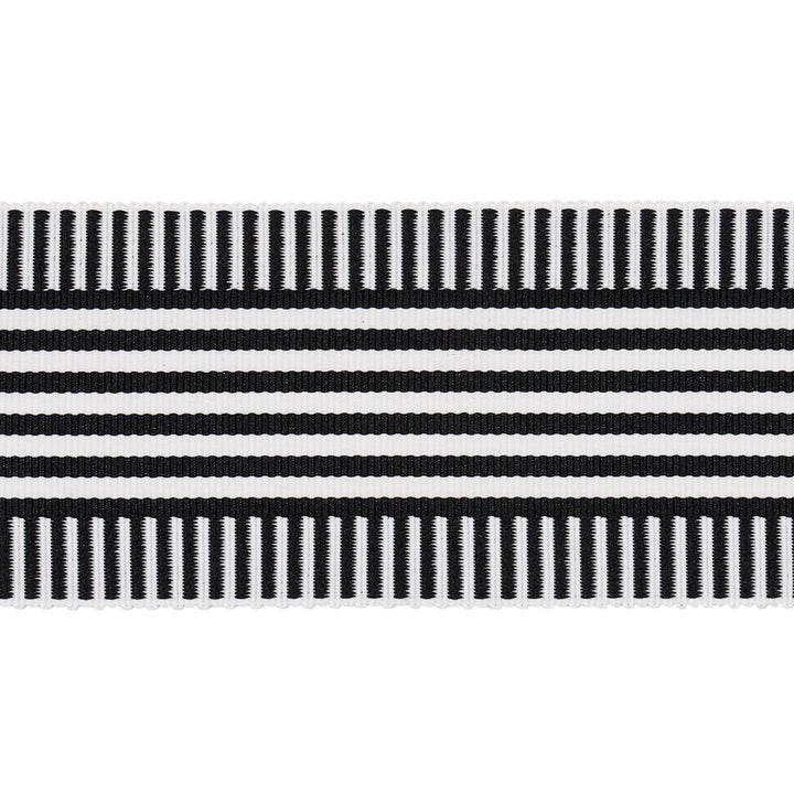 Keket Stripe Tape Black 81692 by Schumacher Designer Trim Victor Glemaud - Swanky Fabrics -
