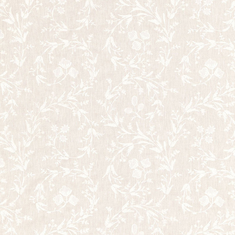 Fiorentina Embroidery Oat 67821 by Schumacher Designer Fabric ESSENTIALS: SHEERS & CASEMENTS II See Sample INDIA . </p><p>Repeat: Horizontal: 16 3/4" (43CM) and Vertical: 15 1/8" (38CM) 50 3/4" WIDE (129CM) - Swanky Fabrics -