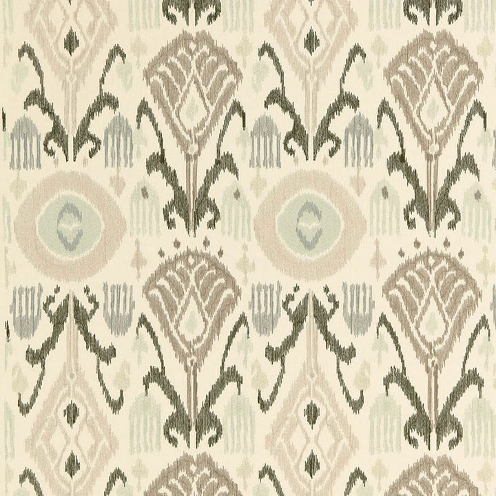 Turkestan Embroidery Moonstone 67870 by Schumacher Designer Fabric AU NATUREL 2 See Sample INDIA MEDIUM DUTY </p><p>Repeat: Horizontal: 12 3/4" (32CM) and Vertical: 22 5/8" (57CM) 51 1/2" WIDE (131CM) - Swanky Fabrics -