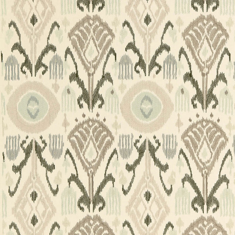 Turkestan Embroidery Moonstone 67870 by Schumacher Designer Fabric AU NATUREL 2 LINEN 77% POLYESTER 23% INDIA MARTINDALE 16,000 </p><p>Repeat: Horizontal: 12 3/4" (32CM) and Vertical: 22 5/8" (57CM) 51.5 - Swanky Fabrics -