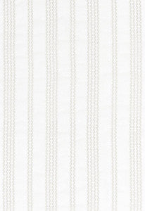 Piero Stripe Embroidery Pearl 67880 by Schumacher Designer Fabric