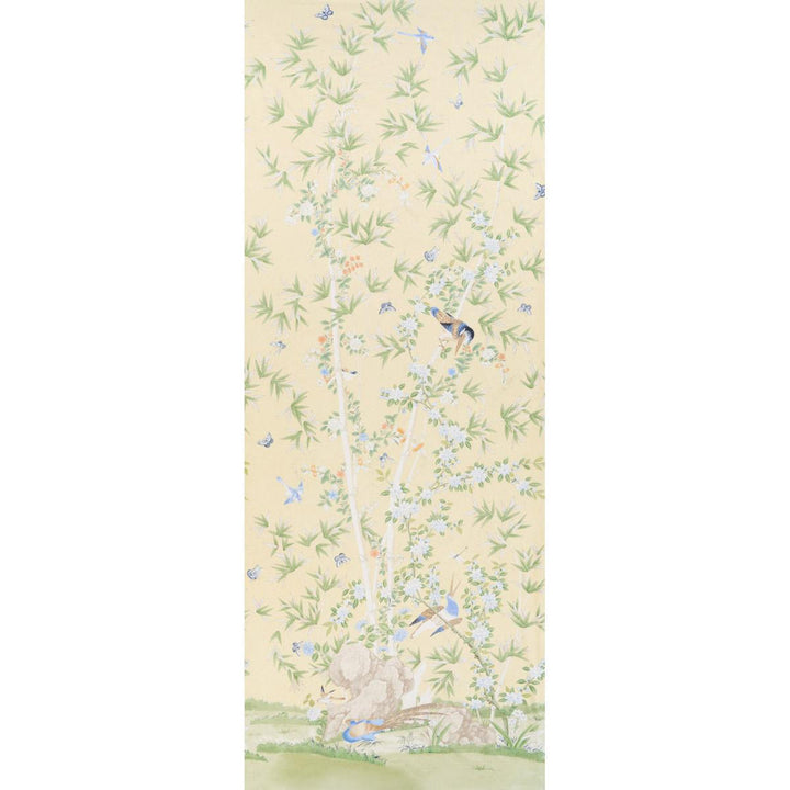 Brighton Pavilion Panel Yellow 176024 by Schumacher Designer Fabric Miles Redd 53.5" - Swanky Fabrics -
