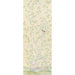 Brighton Pavilion Panel Yellow 176024 by Schumacher Designer Fabric