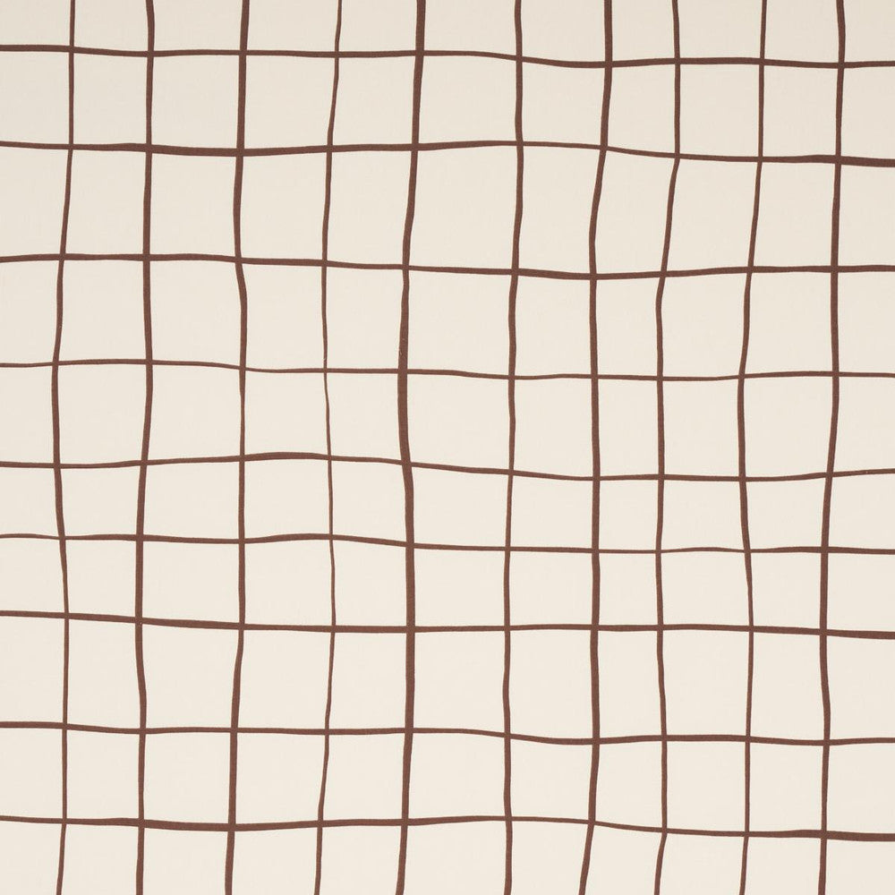 Painterly Windowpane Brown 180291 by Schumacher Designer Fabric Miles Redd 54.0" - Swanky Fabrics -