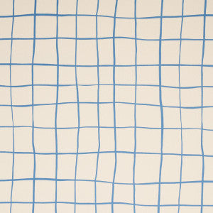 Painterly Windowpane Blue 180292 by Schumacher Designer Fabric