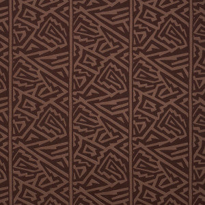 Jagged Maze Brown 180321 by Schumacher Designer Fabric