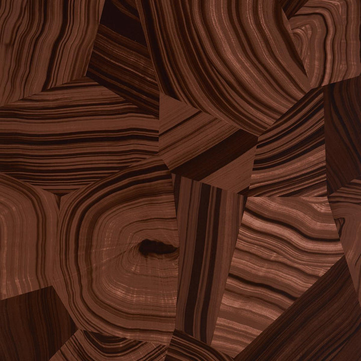 Agate Slice Tigers Eye 5013893 by Schumacher Designer Wallpaper Miles Redd 27.0" - Swanky Fabrics -