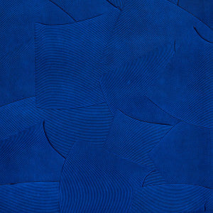 Hand Combed Plaster Yves Blue 5013950 by Schumacher Designer Wallpaper