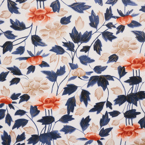Imari Blue Ink 5014050 by Schumacher Designer Wallpaper