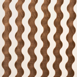 The Wave Velvet Camel 69426 by Schumacher Designer Fabric