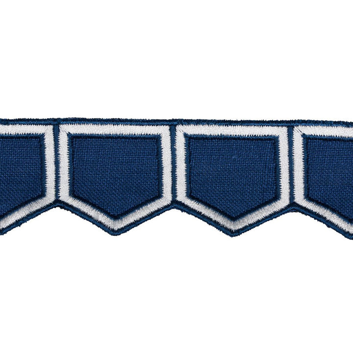 Honeycomb Blue 81751 by Schumacher Designer Trim David Kaihoi - Swanky Fabrics -