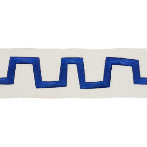 Corbu Tape Blue 81771 by Schumacher Designer Trim