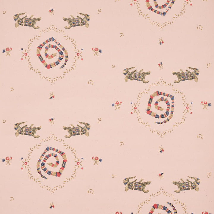 Reptilia Muted Pink 5014192 by Schumacher Designer Wallpaper Backdrop 27.0" - Swanky Fabrics -