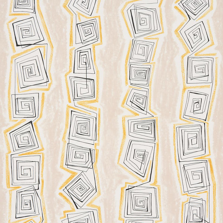 Taboo Warm Beige 5014210 by Schumacher Designer Wallpaper Backdrop 27.0" - Swanky Fabrics -
