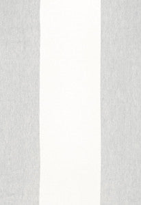 Vista Linen Stripe Fog 67942 by Schumacher Designer Fabric