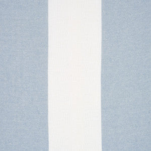 Vista Linen Stripe Casement Sky And White 67943 by Schumacher Designer Fabric