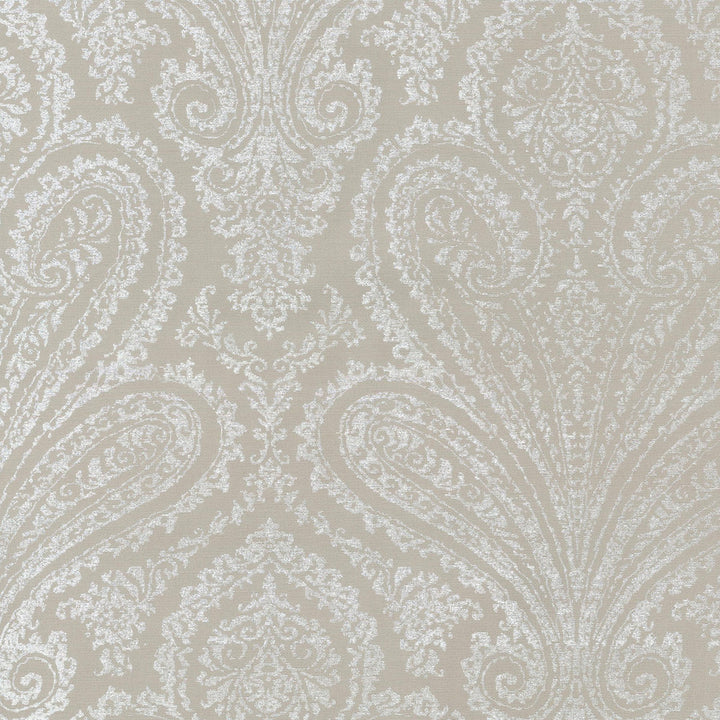 Paisley Aglow Pewter 679451 by Waverly Designer Fabric - 46%Polyester 54%Cotton INDIA 36000 Horizontal: 6.75 and Vertical: 25.25 54 - Swanky Fabrics -