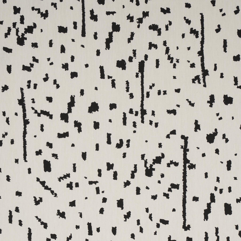 Bespotted Black 180311 by Schumacher Designer Fabric New Wave: Black & White 27.0" - Swanky Fabrics -