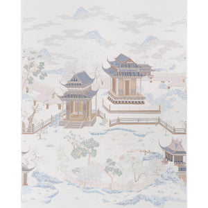 Coromandel Alabaster 5014160 by Schumacher Designer Wallpaper