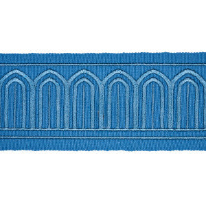 Arches Embroidered Tape Medium Teal 81151 by Schumacher Designer Trim