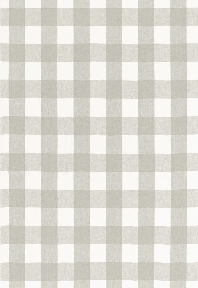 Key West Check Zinc 68018 by Schumacher Designer Fabric Calypso 100% Linen Martindale 8,000 Horizontal: 4.125 and Vertical: 4.125 54 - Swanky Fabrics -