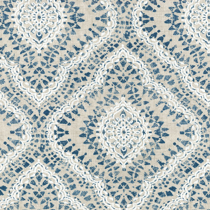 Curves Ahead Indigo 680180 by Waverly Designer Fabric IT'S ONLY NATURAL 100% Cotton U.S.A. Wyzenbeek 51,000 Horizontal: 13.50" and Vertical: 25.25" 54" - Swanky Fabrics -