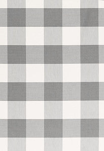 Antigua Plaid Jet 68035 by Schumacher Designer Fabric