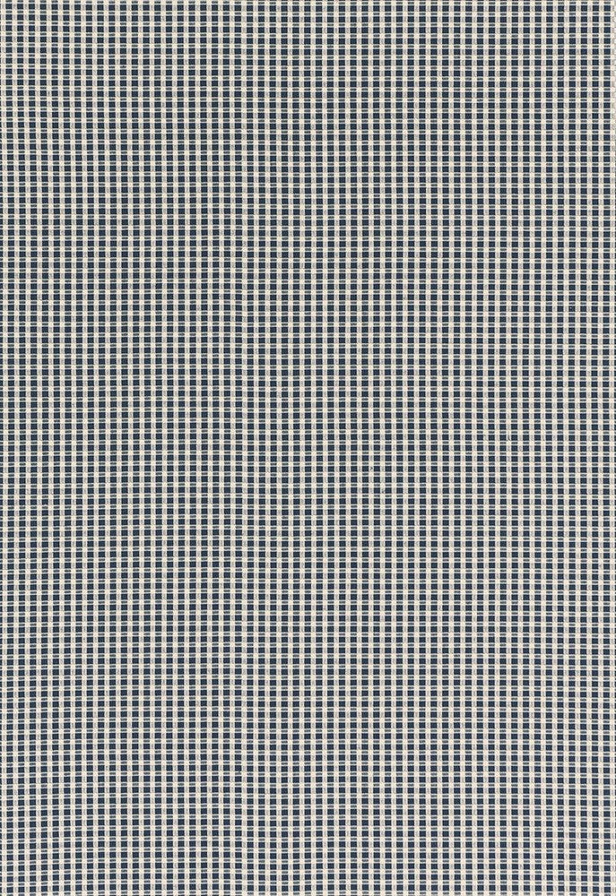 Aruba Check Navy 68040 by Schumacher Designer Fabric Calypso 100% Cotton Martindale 26,000 Horizontal: 3/8- and Vertical: 3/8- 53 - Swanky Fabrics -