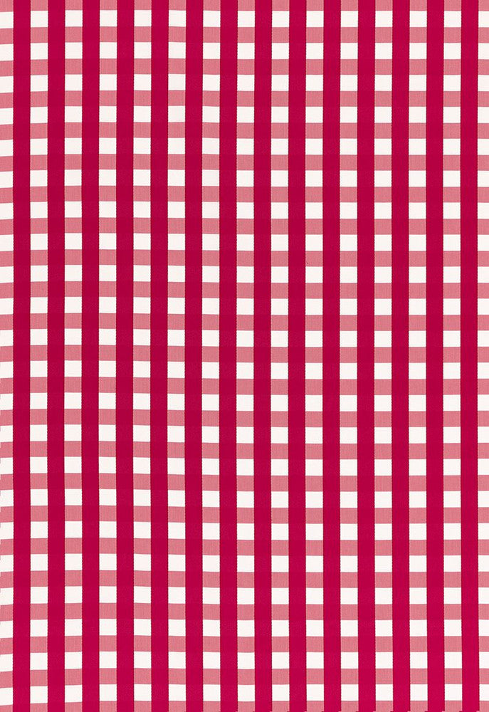 Bermuda Check Azalea 68062 by Schumacher Designer Fabric Calypso 100% Cotton Martindale 8,000 Horizontal: 1.75 and Vertical: 1.625 53.125 - Swanky Fabrics -