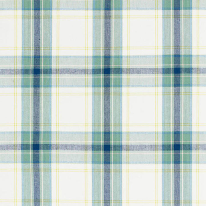 St. Martin Plaid Capri 68071 by Schumacher Designer Fabric CALYPSO PLAIDS & CHECKS See Sample INDIA HEAVY DUTY </p><p>Repeat: Horizontal: 9 1/8" (23CM) and Vertical: 9 1/2" (24CM) 54 1/4" WIDE (138CM) - Swanky Fabrics -