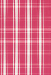 Belize Plaid Azalea 68092 by Schumacher Designer Fabric