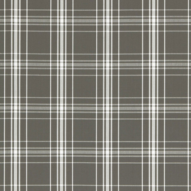 Belize Plaid Charcoal 68094 by Schumacher Designer Fabric CALYPSO PLAIDS & CHECKS See Sample INDIA MEDIUM DUTY </p><p>Repeat: Horizontal: 6" (15CM) and Vertical: 6" (15CM) 54 3/4" WIDE (139CM) - Swanky Fabrics -
