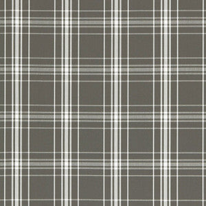 Belize Plaid Charcoal 68094 by Schumacher Designer Fabric