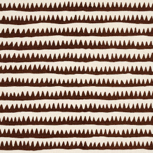 Corfu Hand Printed Stripe Brown 177973 by Schumacher Designer Fabric