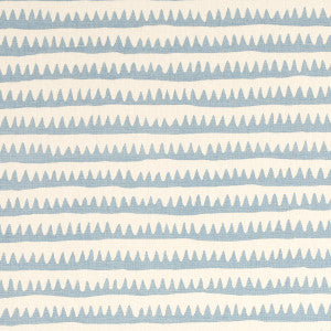 Corfu Hand Printed Stripe Sky 177975 by Schumacher Designer Fabric