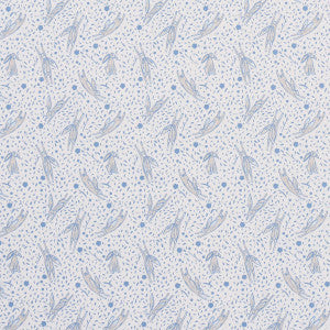 Rabbit High Performance Print Blue 180440 by Schumacher Designer Fabric