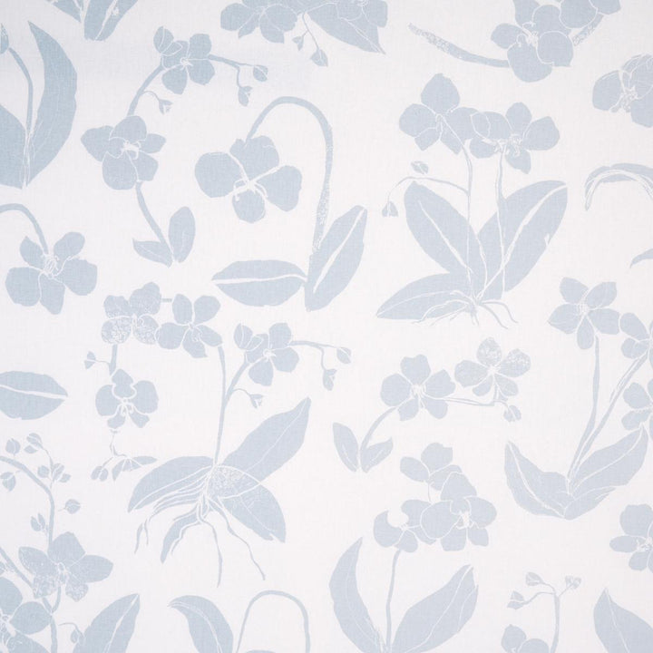 Orchids Have Dreams Sky 180512 by Schumacher Designer Fabric Hera Ford - Swanky Fabrics -