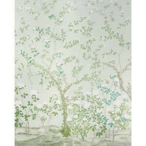 Madame De Pompadour Green 5008543 by Schumacher Designer Wallpaper