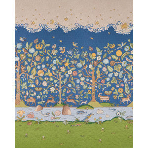 Chaucer'S Forest Slate 5013292 by Schumacher Designer Wallpaper