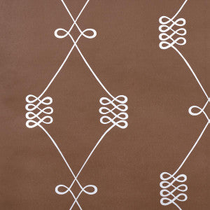 Nicolette Silver On Brown 5013832 by Schumacher Designer Wallpaper