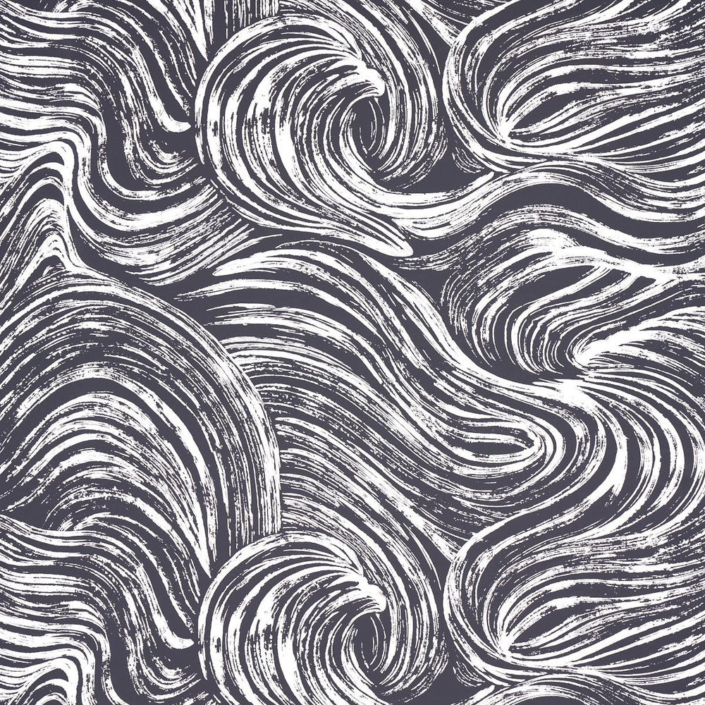 Shio Carbon 5013853 by Schumacher Designer Wallpaper Full Bloom 27.0" - Swanky Fabrics -