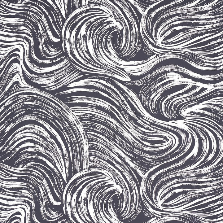 Shio Carbon 5013853 by Schumacher Designer Wallpaper Full Bloom 27.0" - Swanky Fabrics -