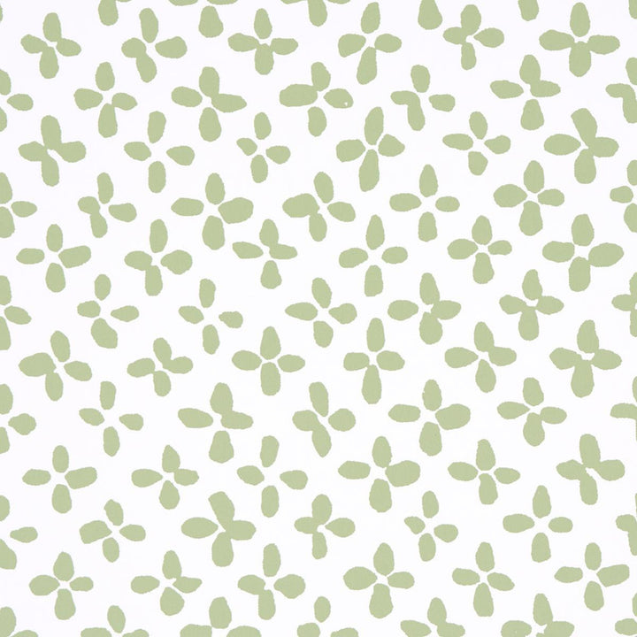 Emerson Green On Ivory 5013942 by Schumacher Designer Wallpaper Easy Elements 27.0" - Swanky Fabrics -