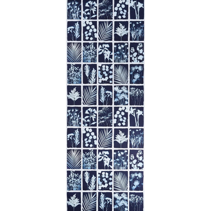 Cyanotype Panel Indigo 5013970 by Schumacher Designer Wallpaper Panels Collection 54.0" - Swanky Fabrics -