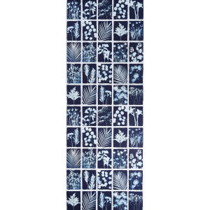 Cyanotype Panel Indigo 5013970 by Schumacher Designer Wallpaper