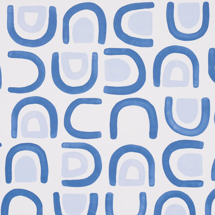 Threshold Lapis 5014011 by Schumacher Designer Wallpaper Hadiya Williams 27.0" - Swanky Fabrics -