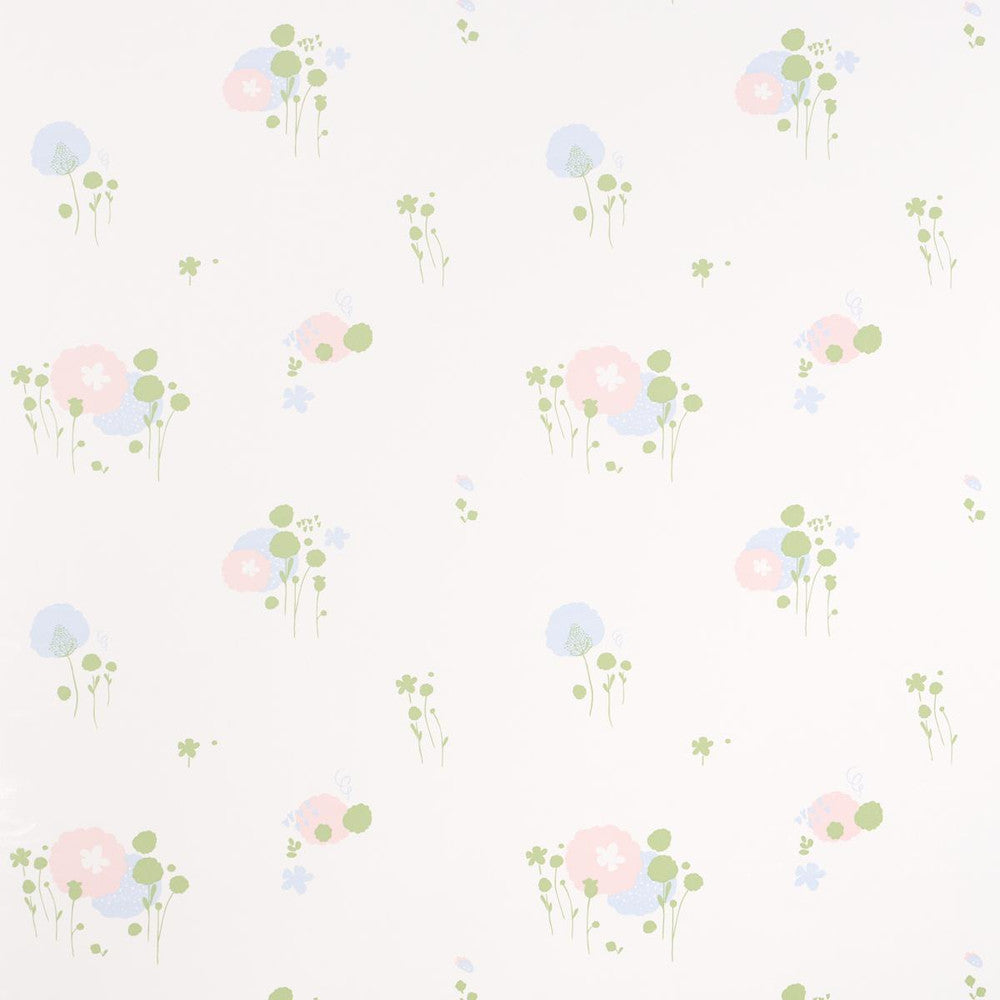 Pom Pom Forest Ivory 5014061 by Schumacher Designer Wallpaper Marie-Chantal 13.5" - Swanky Fabrics -