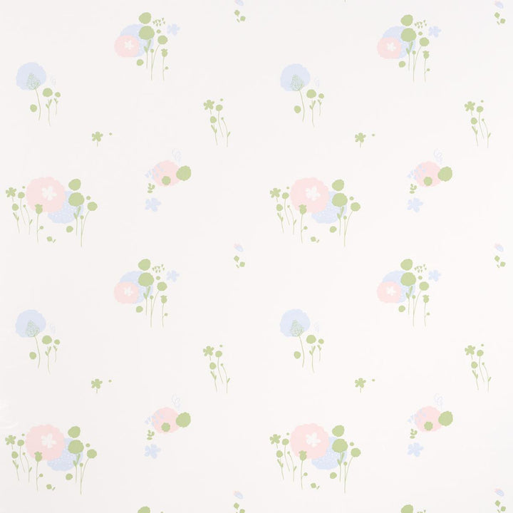 Pom Pom Forest Ivory 5014061 by Schumacher Designer Wallpaper Marie-Chantal 13.5" - Swanky Fabrics -