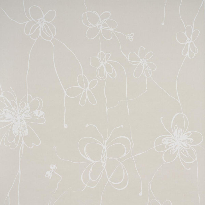 Come Back As A Flower Light Neutral 5014092 by Schumacher Designer Wallpaper Hera Ford 54.0" - Swanky Fabrics -