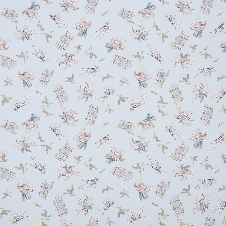 Wild West Blue 5014121 by Schumacher Designer Wallpaper Marie-Chantal 26.0" - Swanky Fabrics -
